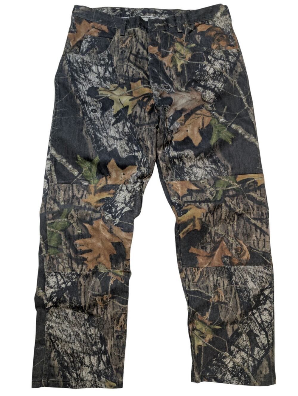 VTG Wrangler 38x30 90's Double Knee Camouflage Pants Hunting Wear Mossy Oak Y2k